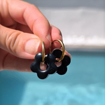 Photo de la Boucle Fleur noire