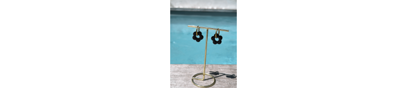 Boucles d'oreille fleurs résine | Les Bricoles de B