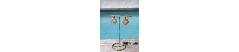 Boucles d'oreille Fleur Rainbow Pop | Les Bricoles de B