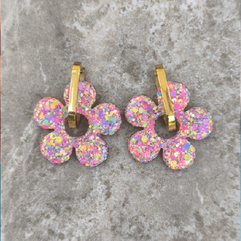 Boucles d'oreilles Big Fleur Rainbow | Les Bricoles de B