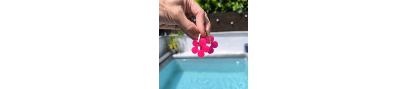 photo de boucles d'oreille big fleur pink