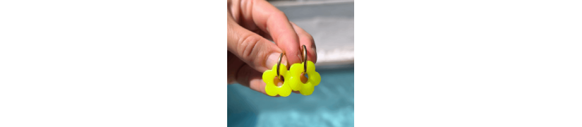 Boucles d'oreille Yellow Pop | Les Bricoles de B