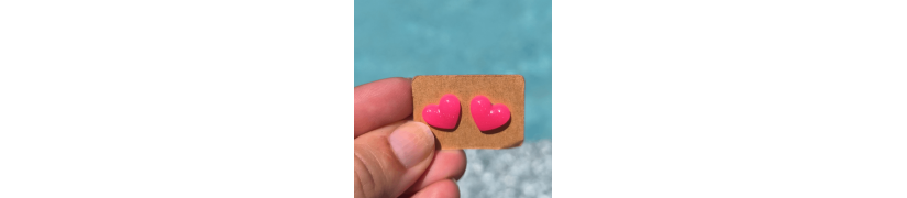 Boucles d'oreilles Puce Rose | Les Bricoles de B