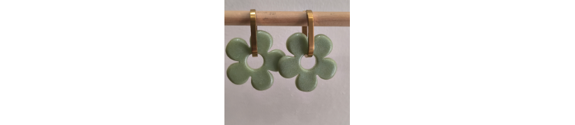 Boucles d'oreilles Big Fleur Pomme | Les Bricoles de B