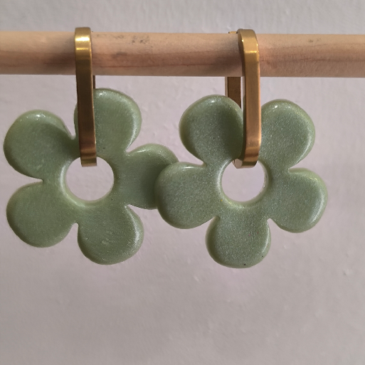 Boucles d'oreilles Big Fleur Pomme | Les Bricoles de B