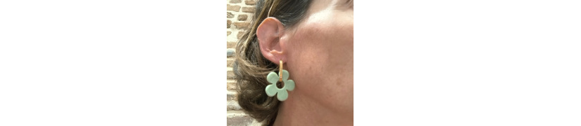 Boucles d'oreilles Big Fleur Pomme | Les Bricoles de B