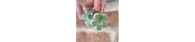 Boucles d'oreilles Big Fleur Pomme | Les Bricoles de B