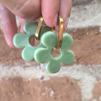 Boucles d'oreilles Big Fleur Pomme | Les Bricoles de B