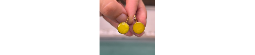 Photo boucles d'oreilles eclipse yellow