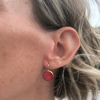 Boucles d'oreille Eclipse framboise
