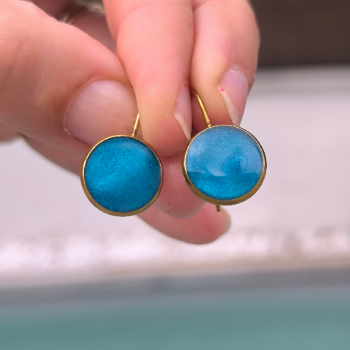 Boucles d'oreille Eclipse blue duck