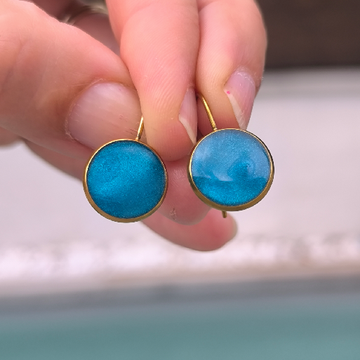 Boucles d'oreille Eclipse blue duck