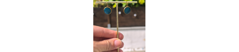 Boucles d'oreille Eclipse blue duck
