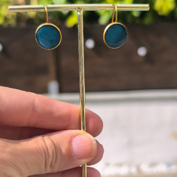 Boucles d'oreille Eclipse blue duck