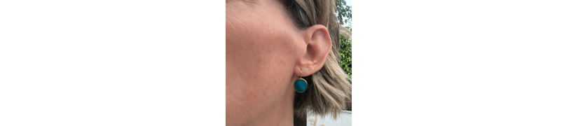 Boucles d'oreille Eclipse blue duck
