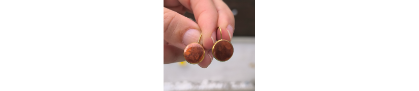 Boucles d'oreille Eclipse Chocolat